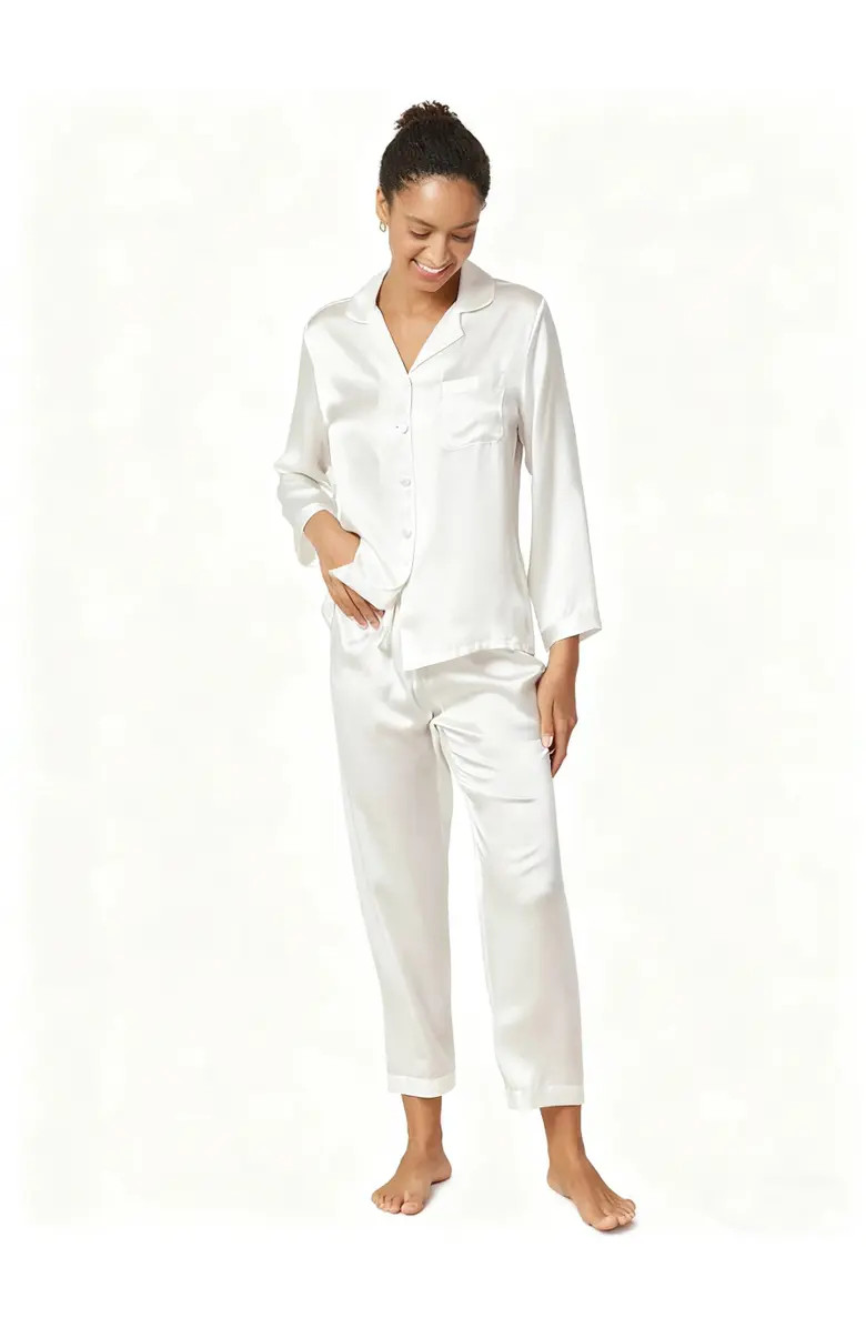 SILKSILKY Pure Silk Casual Button Up Women's Pajamas | Nordstrom | Nordstrom