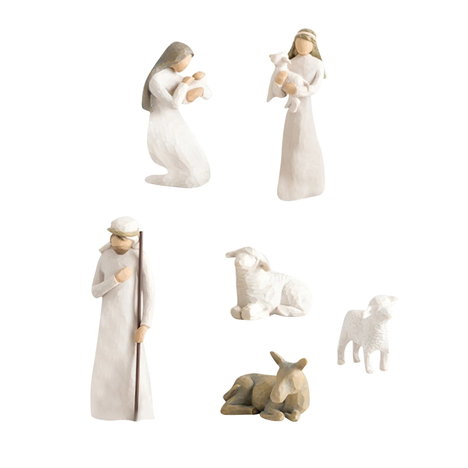 6pcs Willow Tree Shepherd and Stable Animals, Surrounding New Life with Love and Warmth, Build a ... | Walmart (US)
