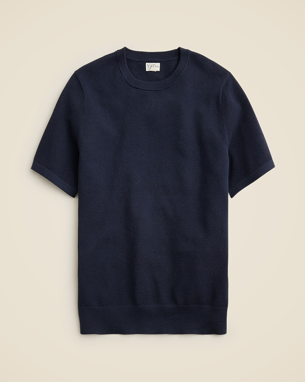Short-sleeve cotton piqué-stitch sweater | J. Crew US