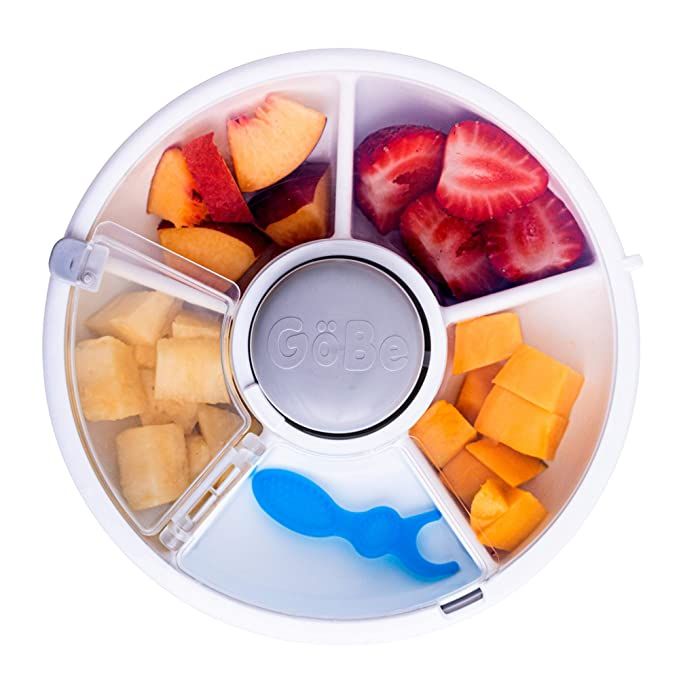 Amazon.com: GoBe Kids Snack Spinner - Reusable Snack Container with 5 Compartment Dispenser and L... | Amazon (US)