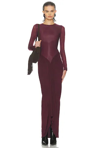 The Margot Dress in Merlot | Revolve Clothing (Global)