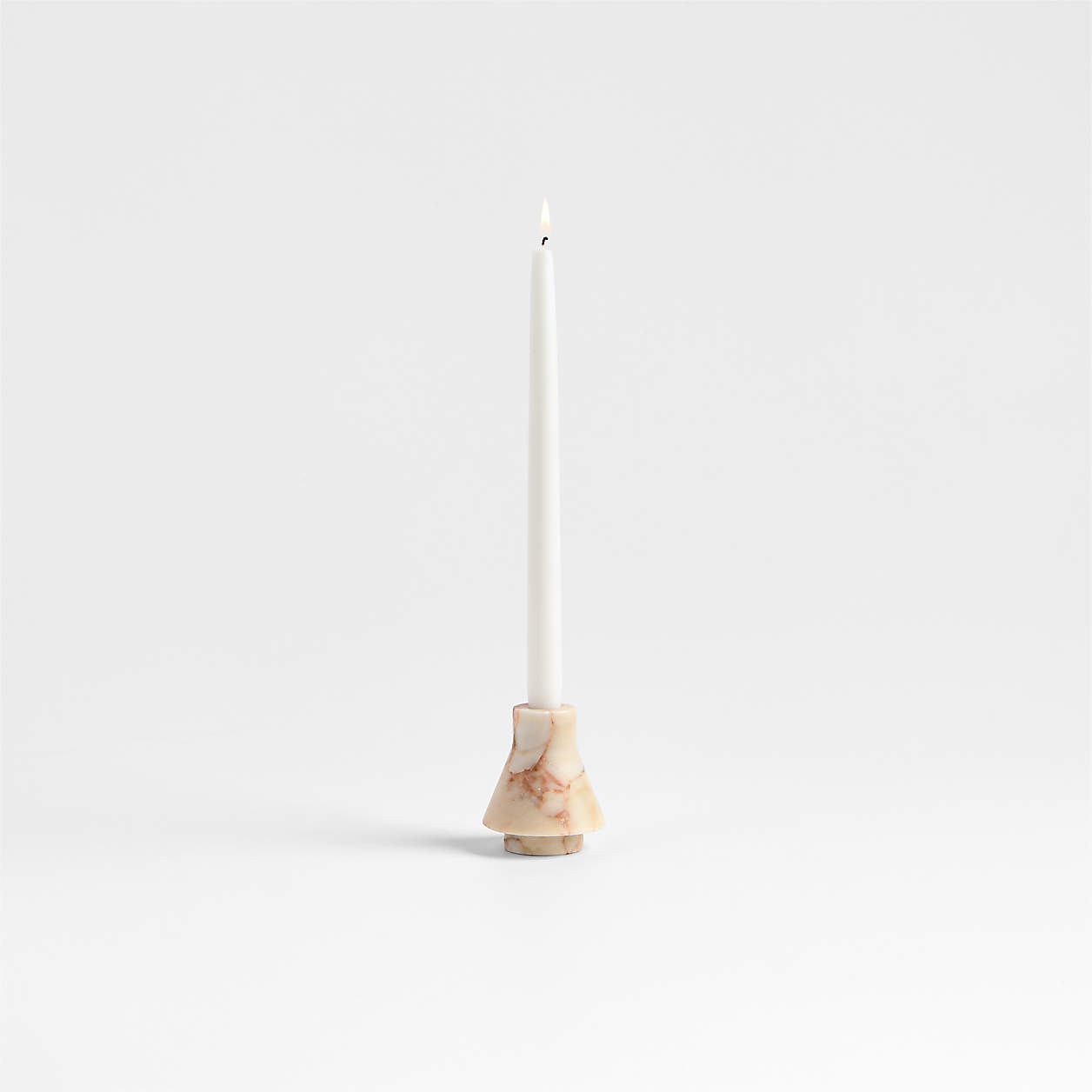 Isola Small Red Marble Candle Holder 3.5" + Reviews | Crate & Barrel | Crate & Barrel