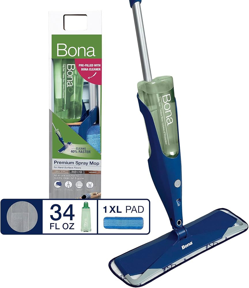 Bona Premium Motion Multi-Surface Floor Spray Mop - Includes Multi-Surface Floor Cleaning Solutio... | Amazon (US)