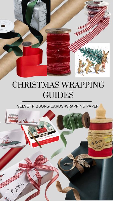 Christmas gift wrapping 

Green, red, traditional Christmas colours, gift wrap, velvet ribbon, gift wrap 

#LTKSeasonal #LTKGiftGuide