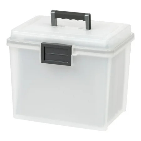 IRIS Portable Legal File-Box with Organizer-Lid Plastic Office Storage Box | Walmart (US)