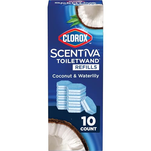 CLOROX Scentiva ToiletWand Toilet Cleaner Refills, Toilet brush, Coconut and Waterlily, 10 Count | Amazon (US)