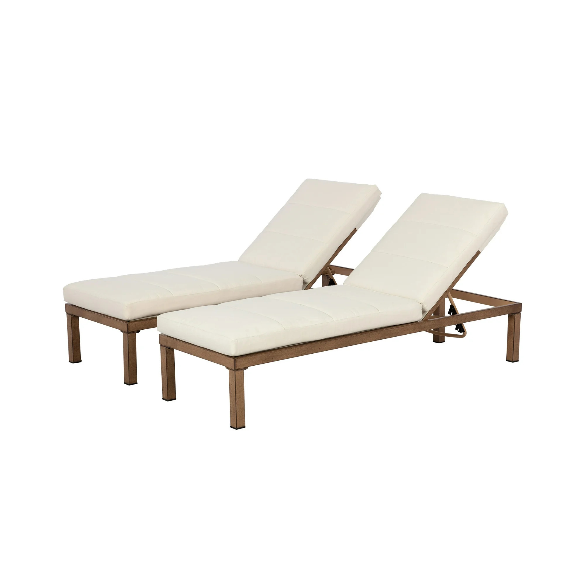 Better Homes and Gardens Marlow Chaise Lounge Chairs, Adjustable Back, Creme | Walmart (US)