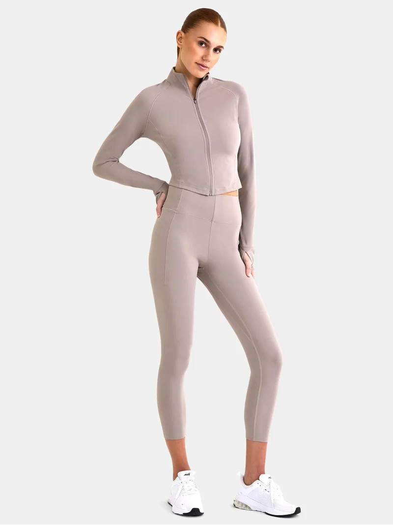 Avia Women's SoftSculpt Crop Jacket, Sizes XS-XXXL | Walmart (US)