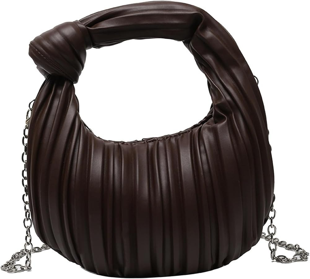 Ruched Dumpling Bag for Women，Cloud Handbag Clutch Purse Retro Shoulder Bags | Amazon (US)