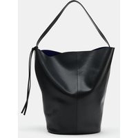 Zara - Maxi Leather Shoulder Bag - Black - One Size Only - Woman | Zara US