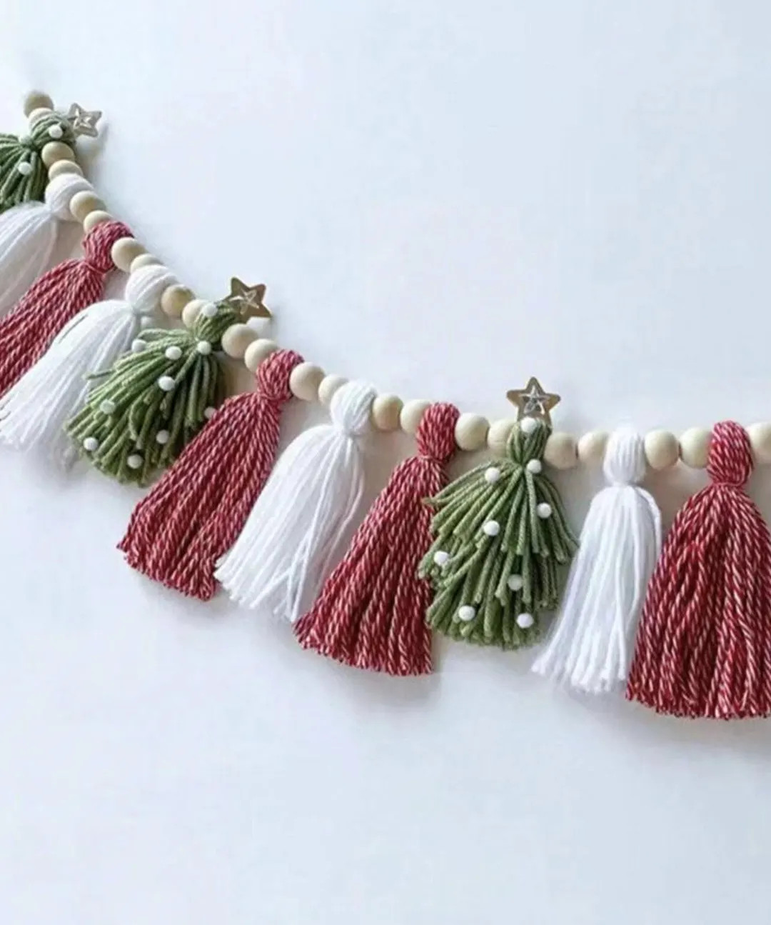 Christmas Garland, Christmas Decorations, Boho Decor, Fireplace Deco, Tassels - Etsy | Etsy (US)