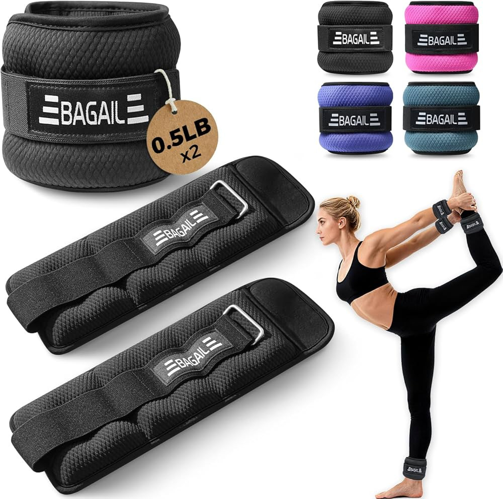 BAGAIL Ankle and Wrist Weights for Women & Men, 1 Pair 1/2/4/6/8/10 LBS Leg Weight with Sleek Des... | Amazon (US)