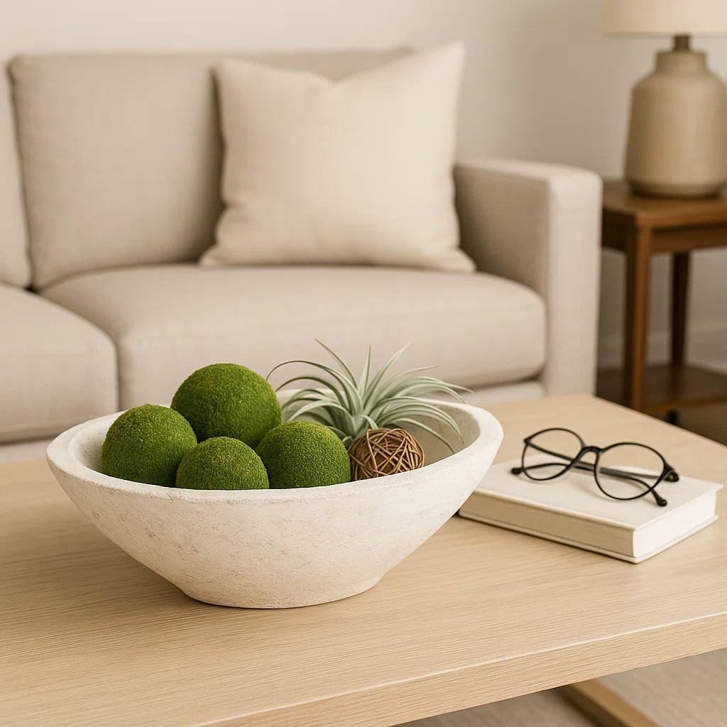 Modern Tapered Terracotta Decorative Bowl for Home Decor - Stylish Textured Accent Bowl for Conso... | Wayfair North America