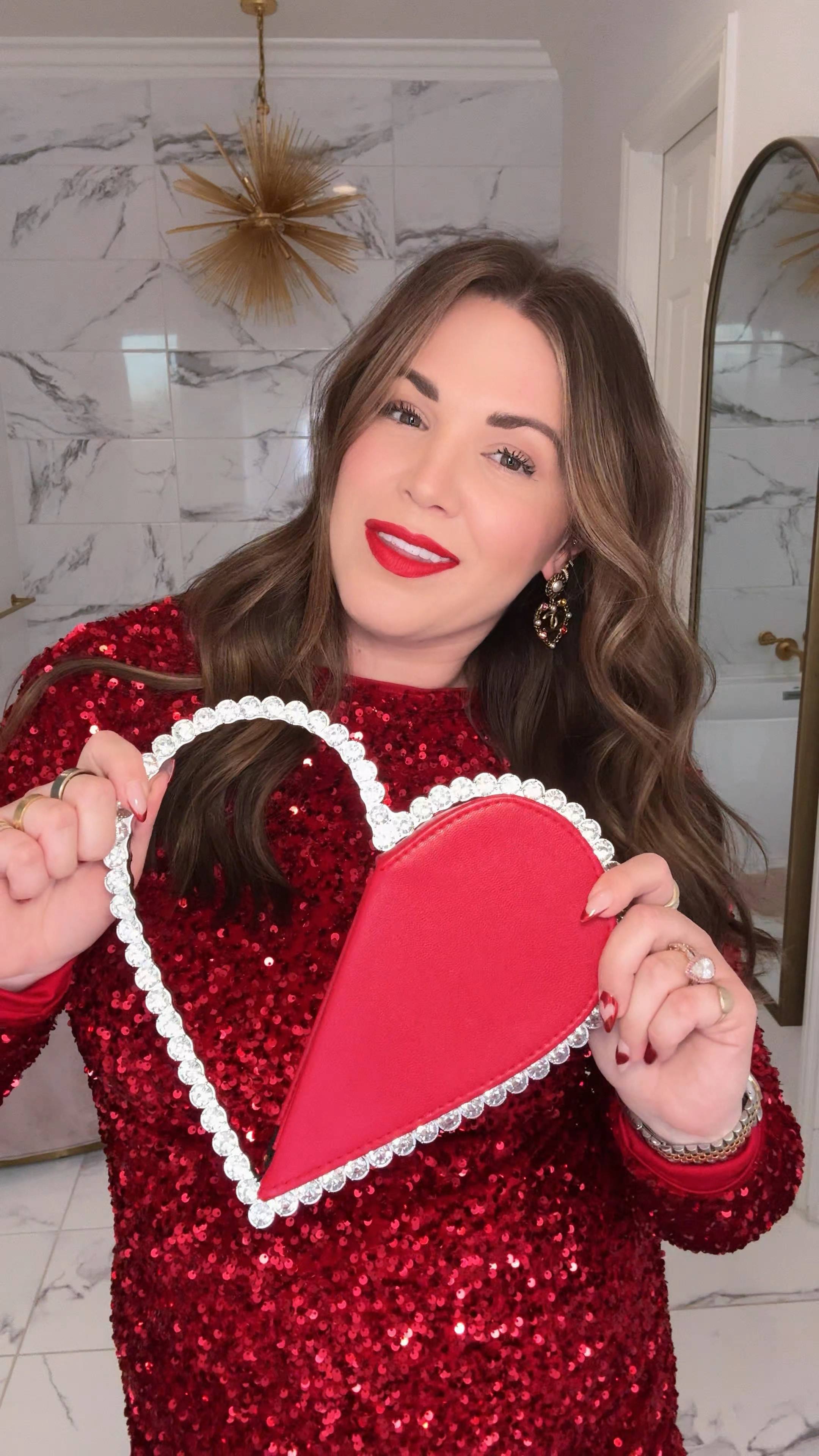 curvy midsize red monochromatic sequin look for Valentine’s day! wearing the size large in dress but would prefer the xl. runs small. on super sale! 

#LTKFindsUnder50 #LTKSeasonal #LTKMidsize