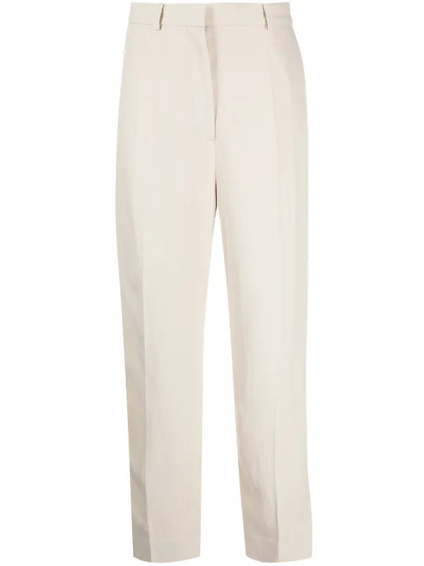 tapered linen trousers | Farfetch Global