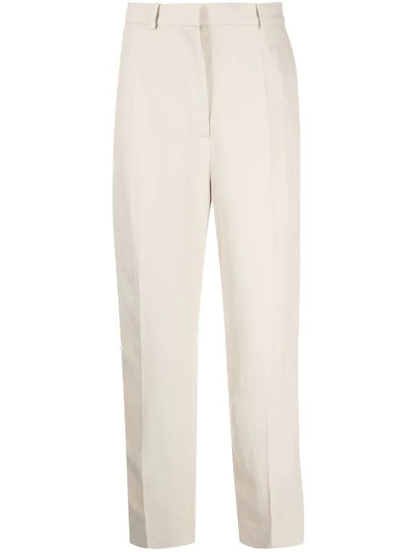 tapered linen trousers | Farfetch Global