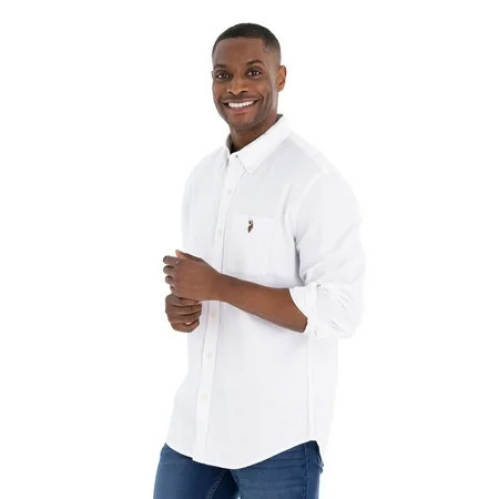U.S. Polo Assn. Men s Long Sleeve Buttondown Shirt | Walmart (US)