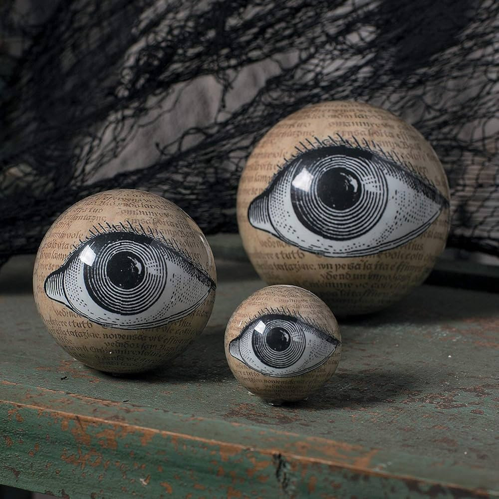 Eyeballs Orbs - 3 Sizes - 9 Pcs.- Halloween Outdoor Decorations | Amazon (US)
