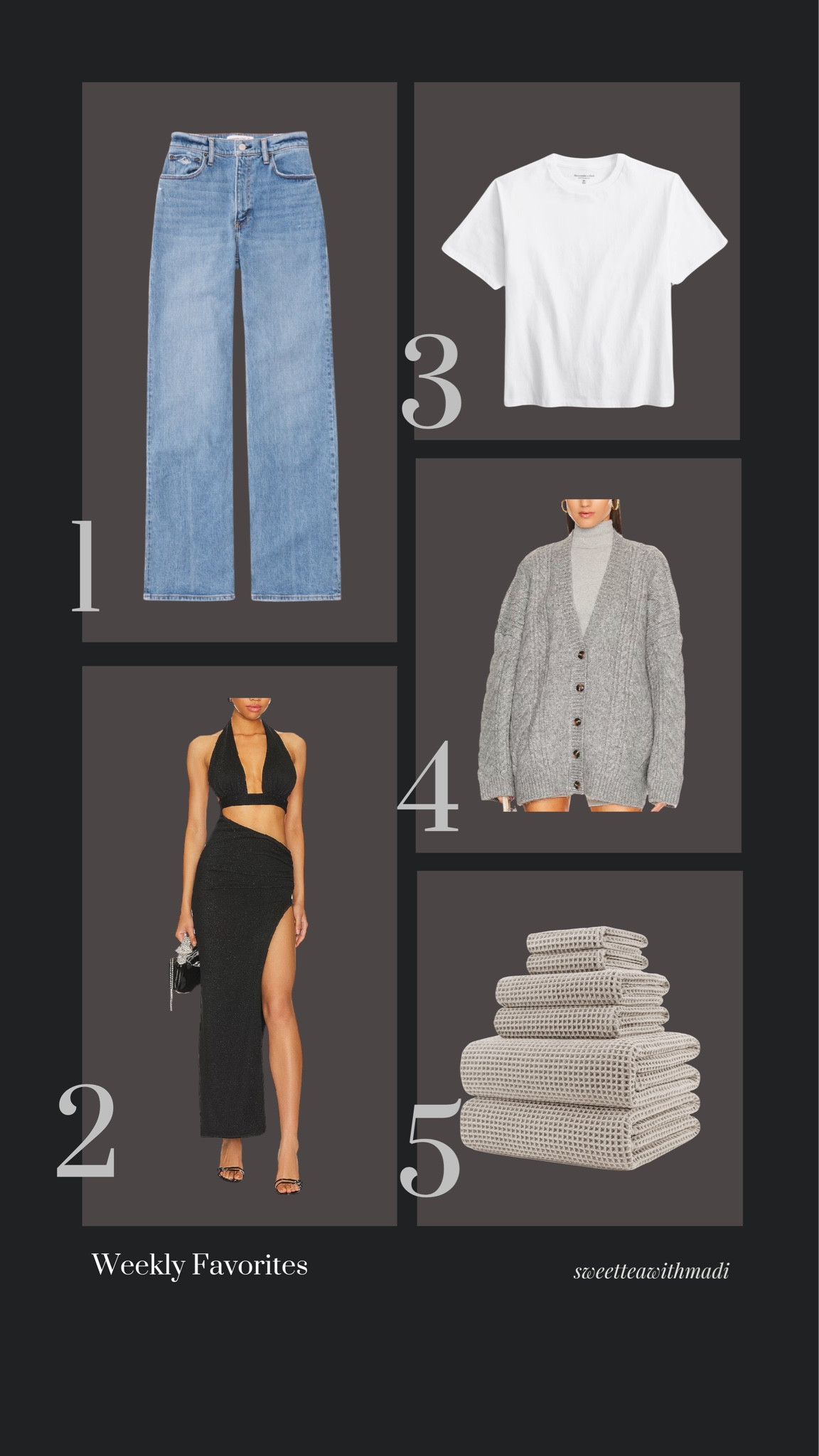 Our favorites from the last week! 

Bestsellers, most loved, Abercrombie, revolve, home, cardigans, sweetteawithmadi, Madi messer 

#LTKstyletip #LTKhome