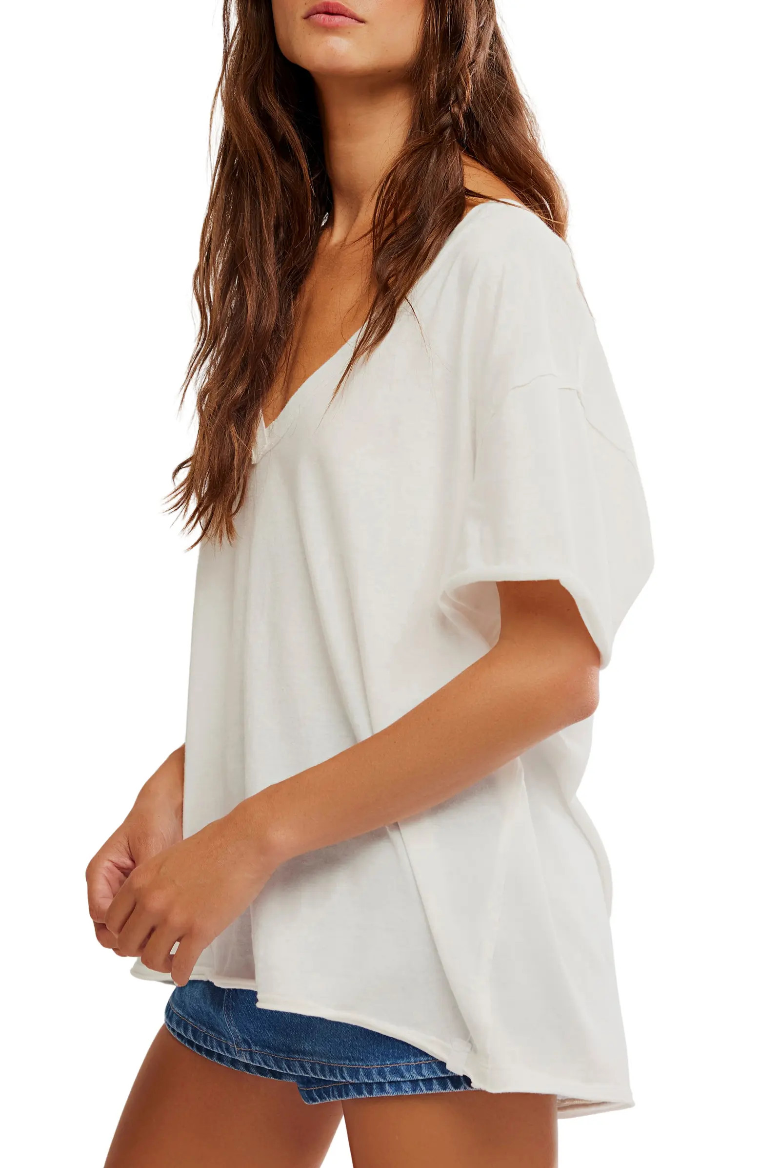 Nina V-Neck Cotton T-Shirt | Nordstrom