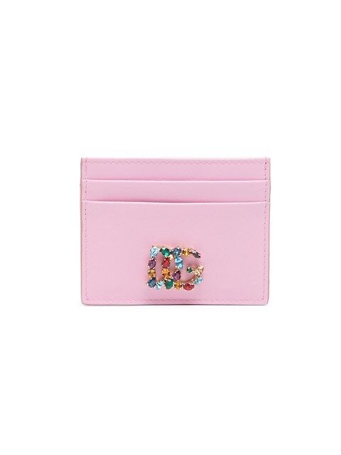 DOLCE&GABBANA Multicolor Stone DG Leather Card Holder | Saks Fifth Avenue