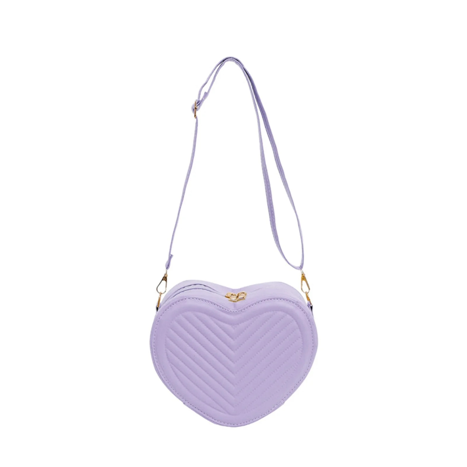 Women's Handbag Heart Small Shoulder Bag PU Leather Adjustable Removable Shoulder Strap Bags | Walmart (US)