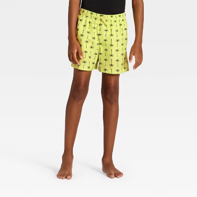 Boys' Palm AOP Trunk - art class™ Fresh Lime/Black XL | Target