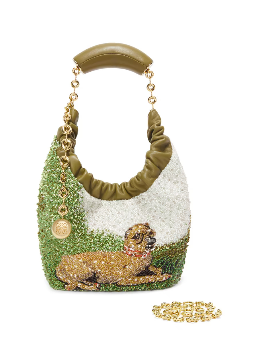 Mini Beaded Squeeze Leather Hobo Bag | Saks Fifth Avenue