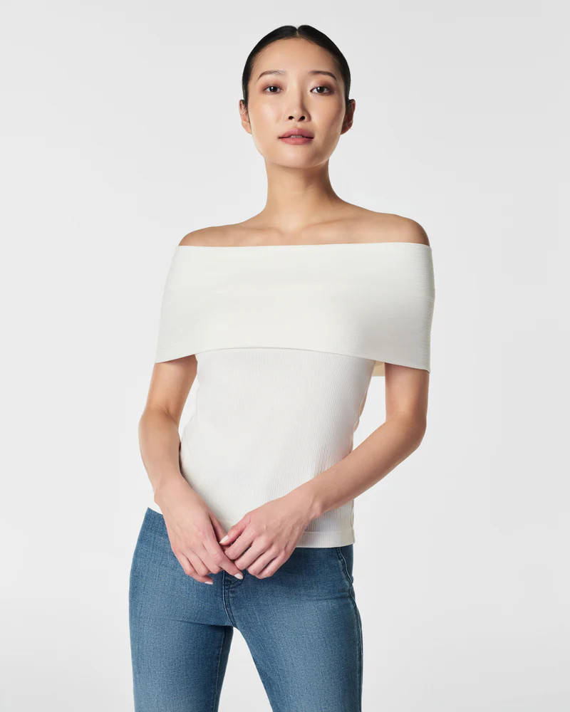 Stretch Rib Off-The-Shoulder Top | Spanx