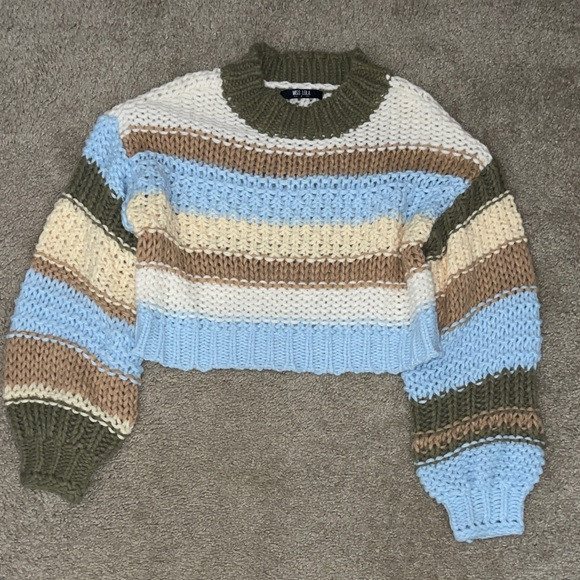 Miss Lola Multicolor Striped Knit Sweater | Poshmark