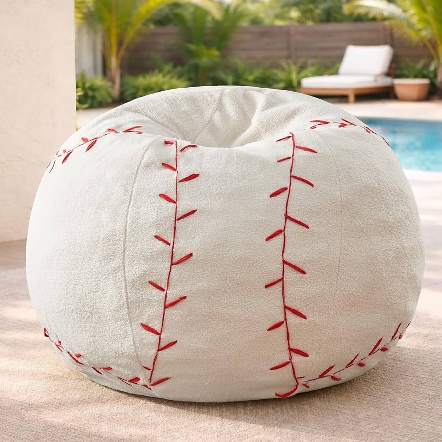 Sports Baseball Bean Bag Chair - Giant Bean Bag Chairs for Adults and Kids - Oversized Bean Bag S... | Amazon (US)