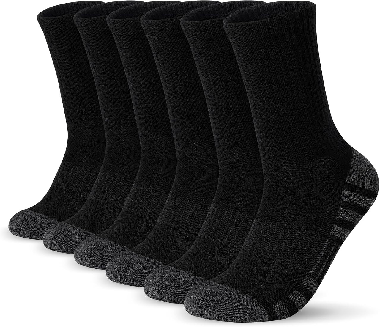 Airacker Athletic Socks Sport Running Calf Socks Performance Cushioned Breathable Crew Socks for ... | Amazon (US)