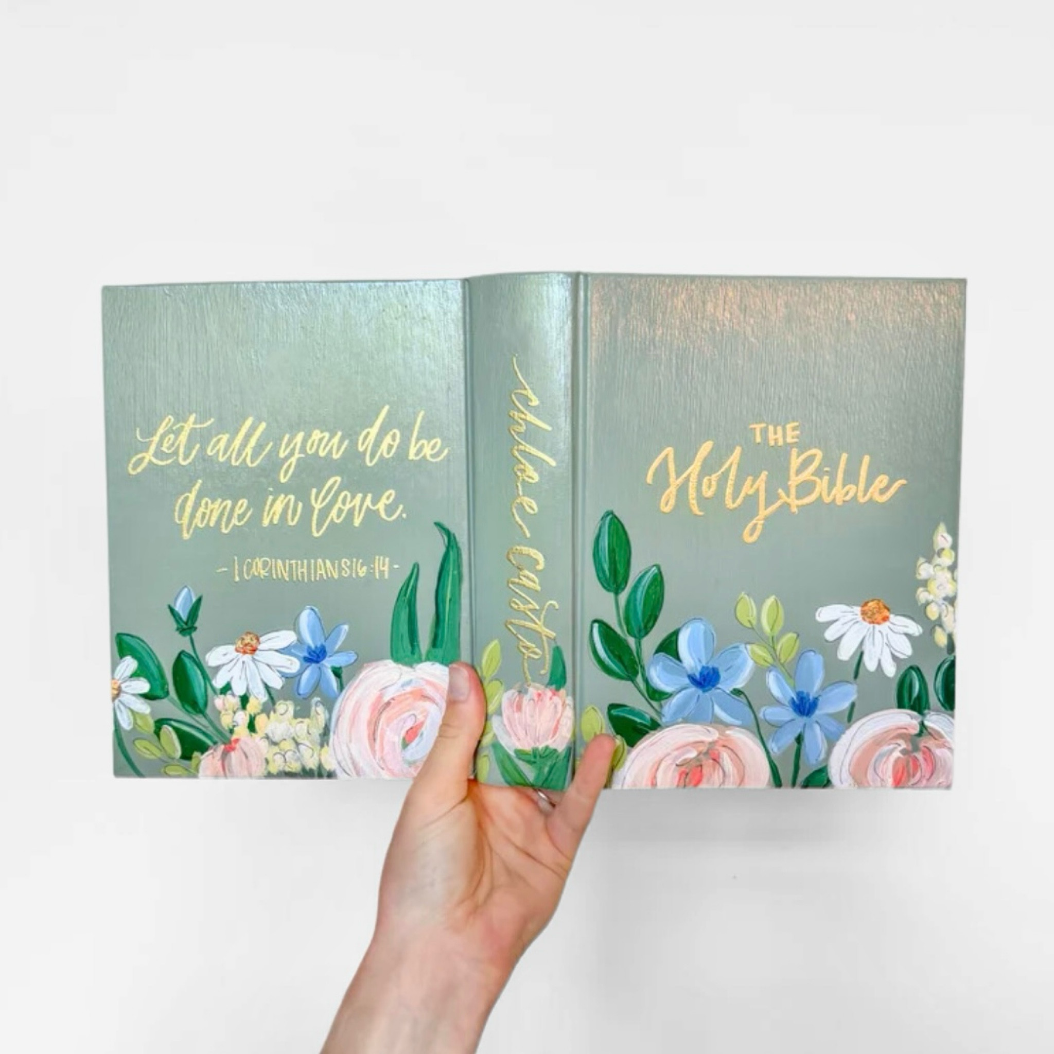 Fully custom hand painted bibles make the perfect gift for weddings,  birthdays, baptisms, and Christmas! Custom Bibles added to the shop! 

#LTKWedding #LTKFamily