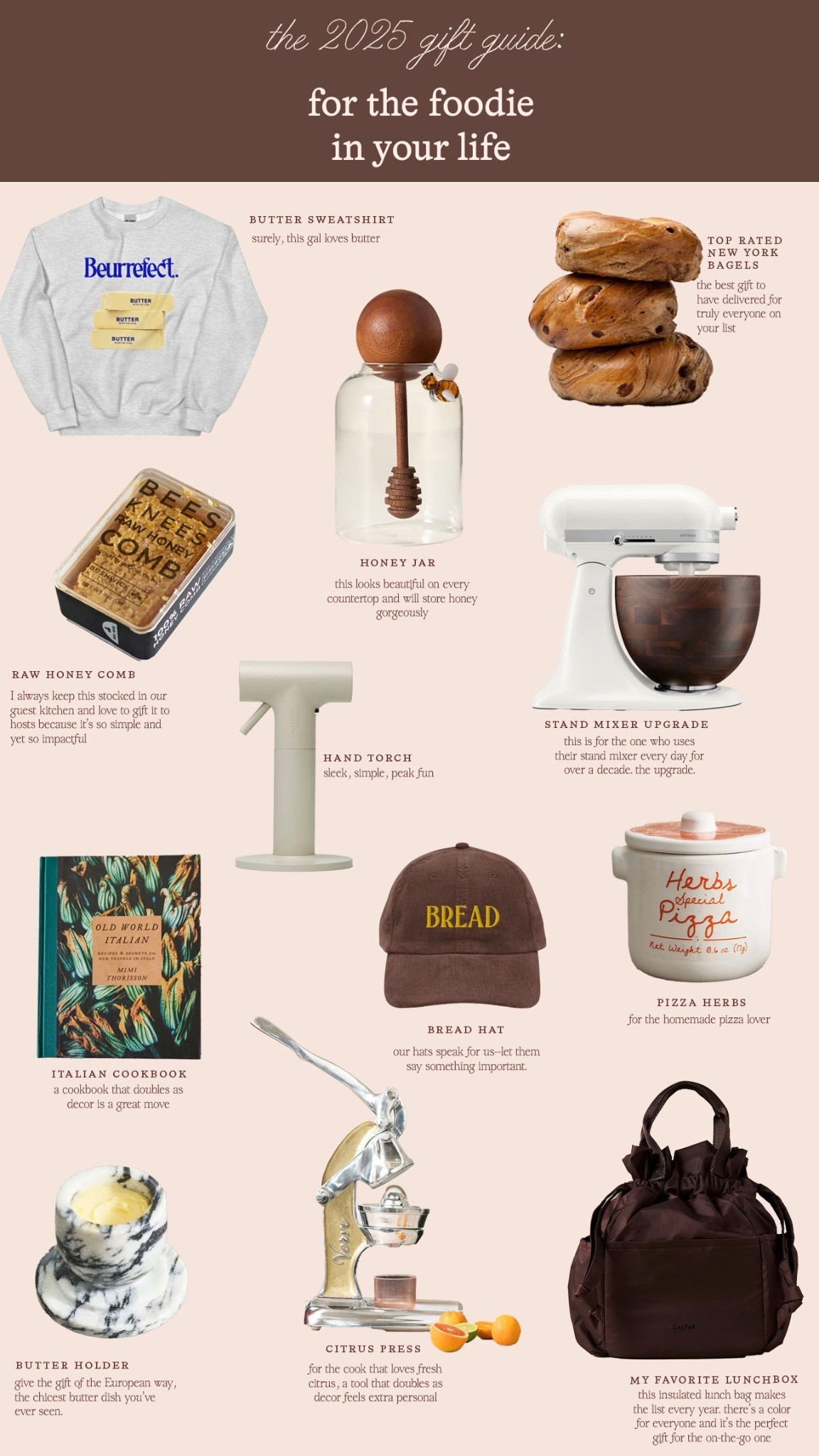 Gift guide for the foodie 

Foodie 
Gift guide
Cook
Baking
Holiday party
Food lover

#LTKGiftGuide #LTKfoodie #LTKHoliday