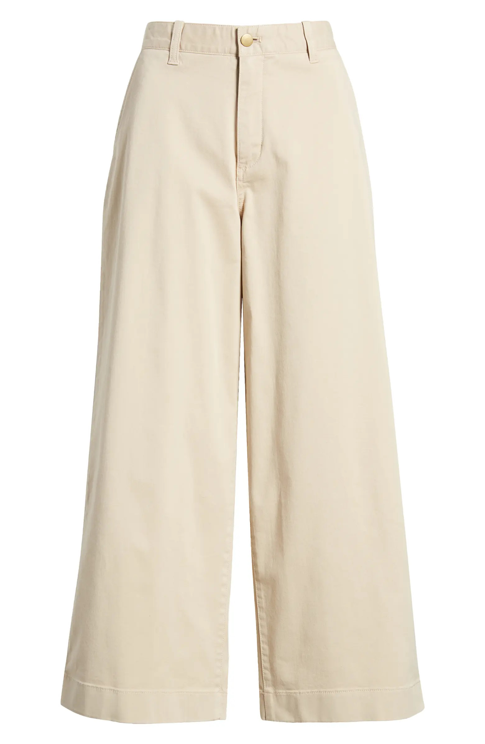 Wide Leg Twill Pants | Nordstrom