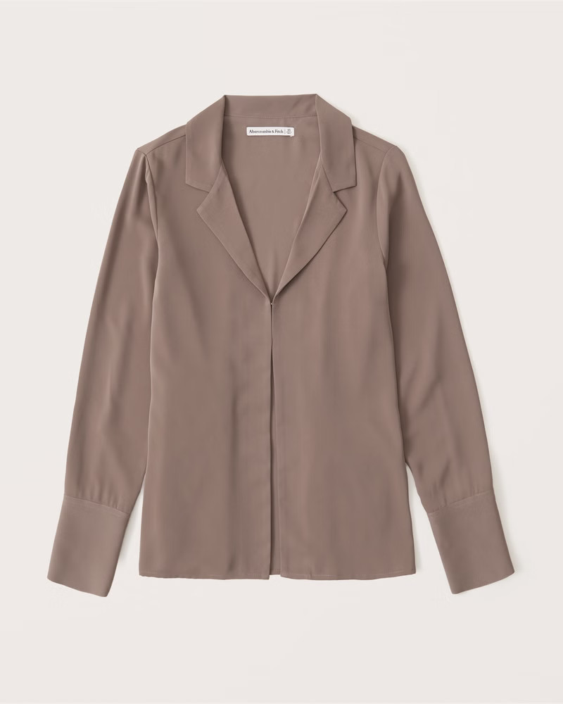 Long-Sleeve Closure Set Top | Abercrombie & Fitch (US)