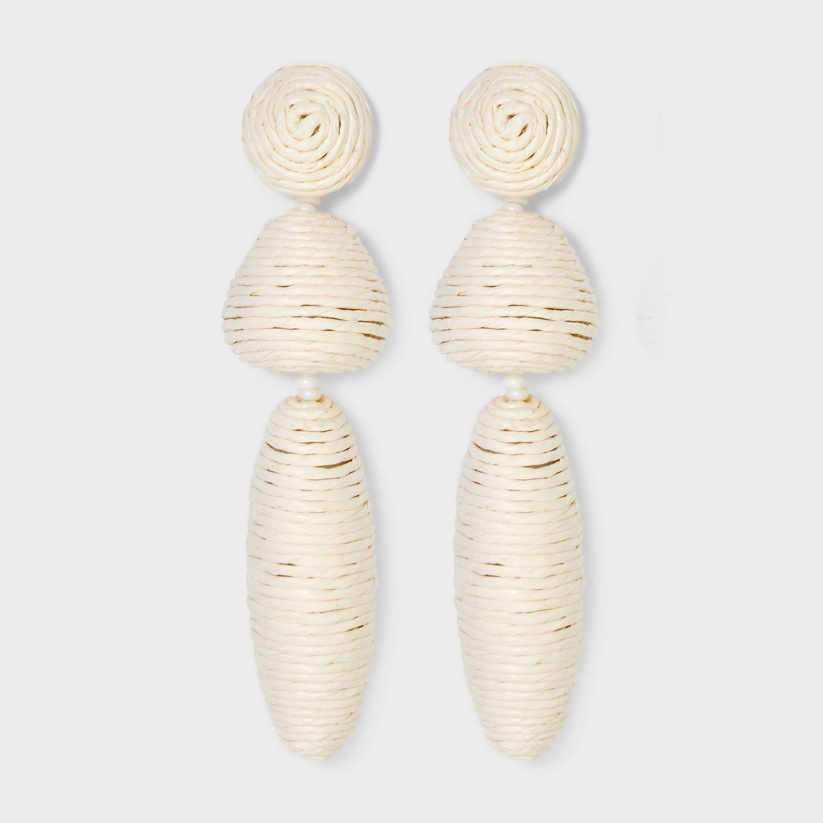 SUGARFIX by BaubleBar Threaded Statement Drop Earrings - Light Off-White | Target