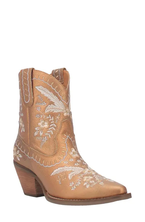 Dingo Primrose Western Boot in Bronze at Nordstrom, Size 7.5 | Nordstrom