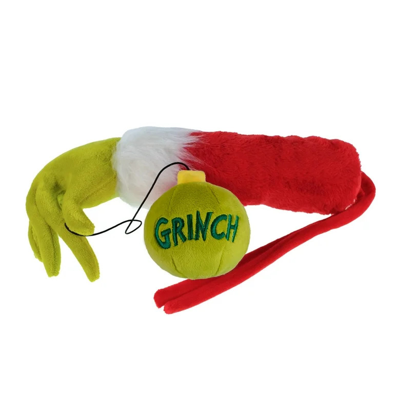 Dr. Seuss' How the Grinch Stole Christmas Plush Red and Green 16.5 inch Grinch Arm With Ornament ... | Walmart (US)