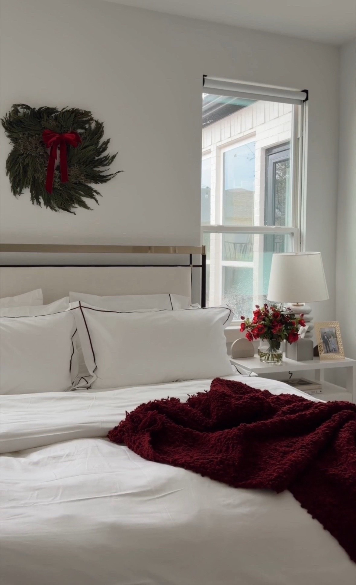 Holiday bedding we put on our bed that is also perfect for year round! I love the embroidered look with the red holly colorway. 

#LTKHoliday #LTKHome #LTKSeasonal