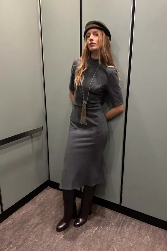 SOFT BELTED DRESS | Zara US