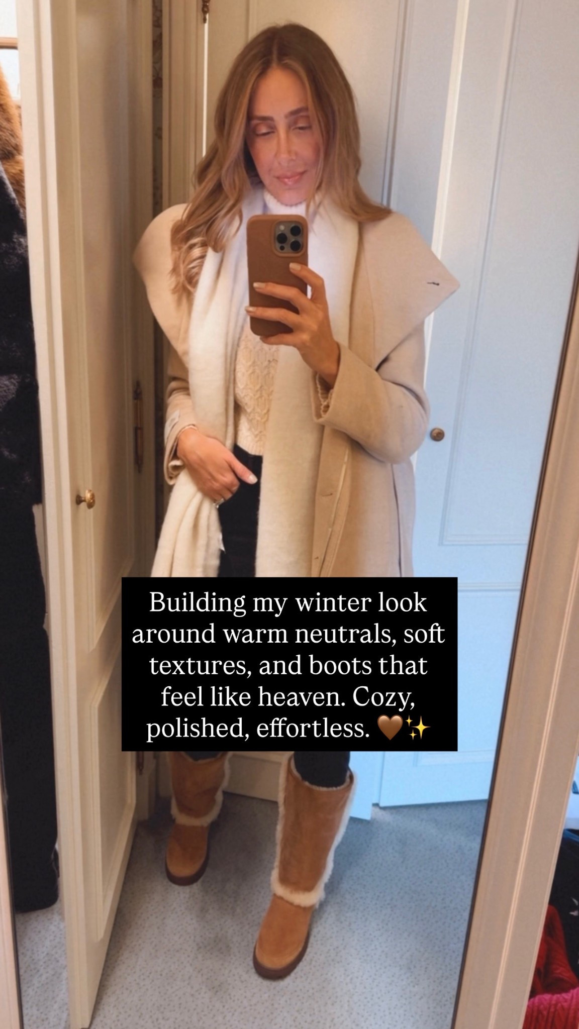 Building my winter look around warm neutrals, soft textures, and boots that feel like heaven. Cozy, polished, effortless.🤎✨ fits true to size and I’m wearing size small 

#LTKStyleTip 

#LTKootd #LTKU