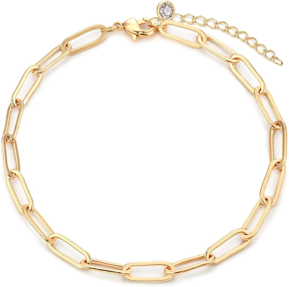 MEVECCO Bracelet for Women 14K Gold Plated Dainty Chain Simple Jewelry Cute for Girls | Amazon (US)