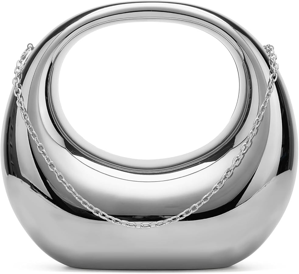 Acrylic Clutch Purse for Women Y2k Silver Gold Evening Purse Tote Hobo Bag Satchel Crossbody Purs... | Amazon (US)