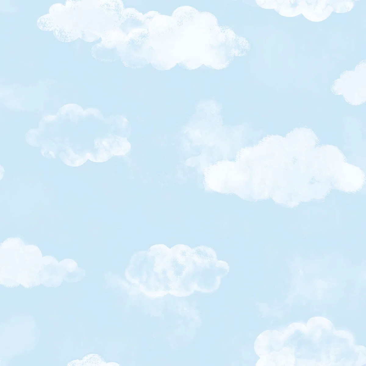 Tiny Tots 2 Billowing Clouds Design 33' L x 21" W Wallpaper Roll | Wayfair North America
