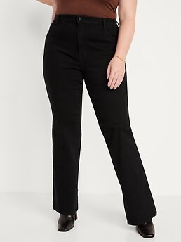 High-Waisted Wow Black Flare Jeans for Women | Old Navy (US)