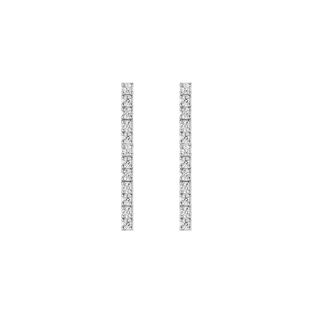 Lab Grown White Sapphire Tennis Earrings | AUrate New York