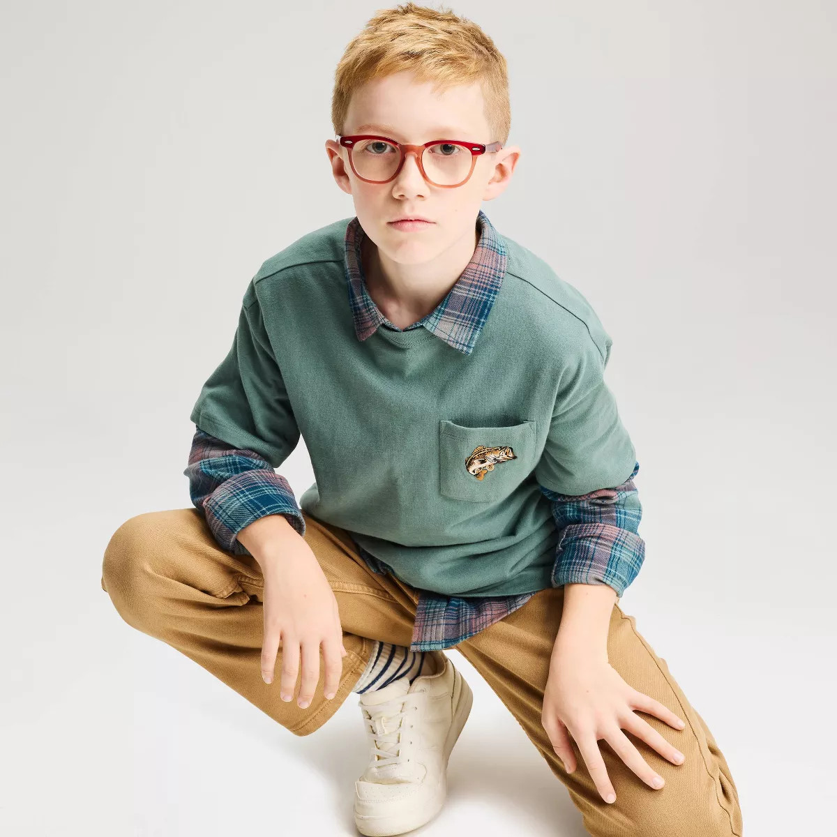 Boys' Short Sleeve 100% Cotton Relaxed Fit Embroidered Pocket T-Shirt - Cat & Jack\u2122 Teal XS | Target