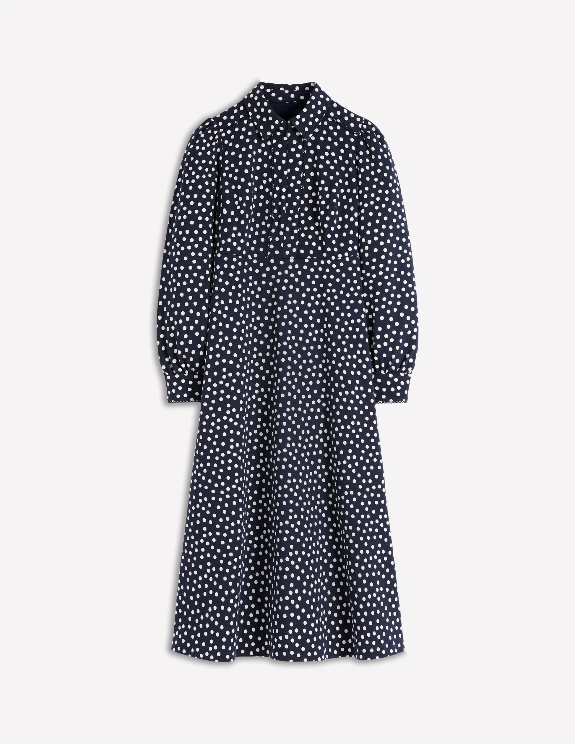 Pip Zip-Up Ponte Midi Dress-Black | Boden (US)