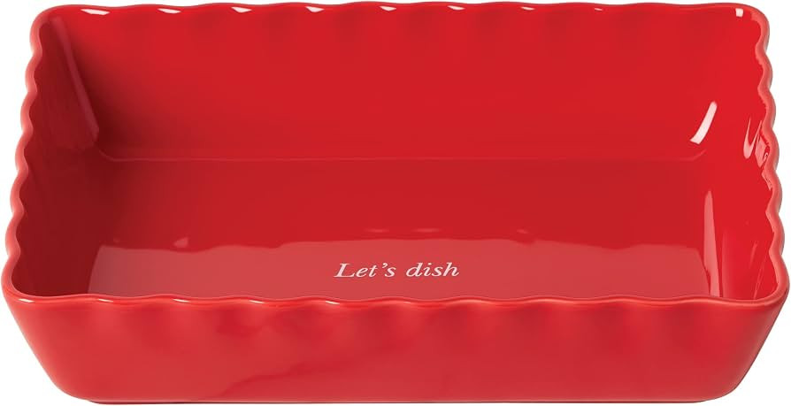 Kate Spade New York Make It Pop Rectangle Baking Dish, one size, Red | Amazon (US)